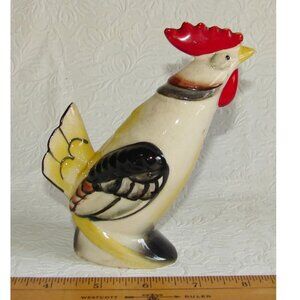 Vtg Tall Rooster SALT or PEPPER SHAKER, Japan, Single Replacement, MCM Figurine